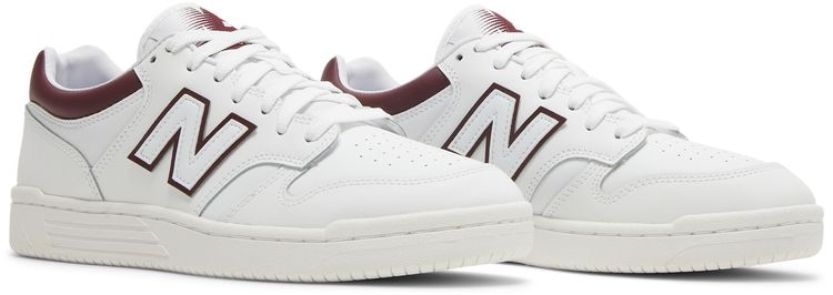 New Balance 480 White Burgundy