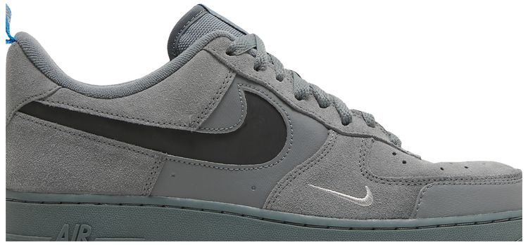 Nike Air Force 1 Low Cut Out Swoosh   Grey