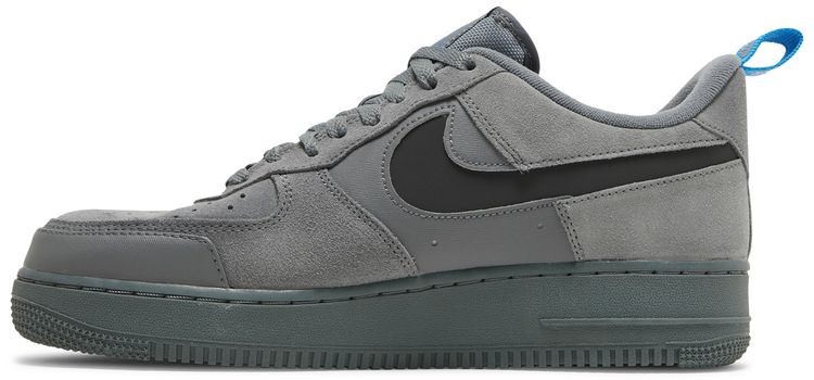 Nike Air Force 1 Low Cut Out Swoosh   Grey