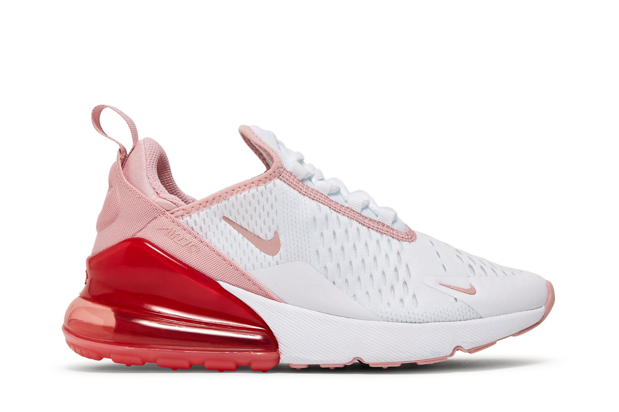 Pink and white nike 2025 air max
