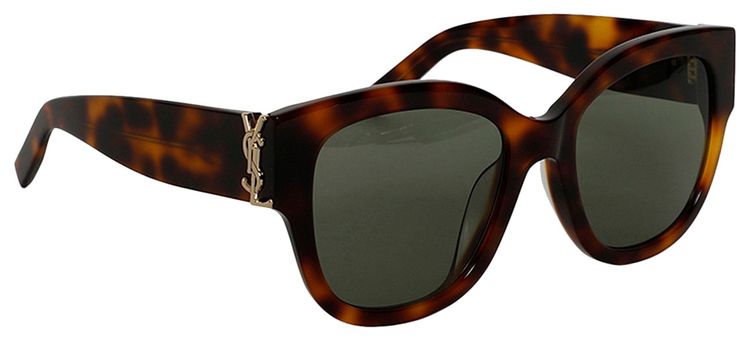Saint Laurent Oversized Cat Eye Sunglasses Havana