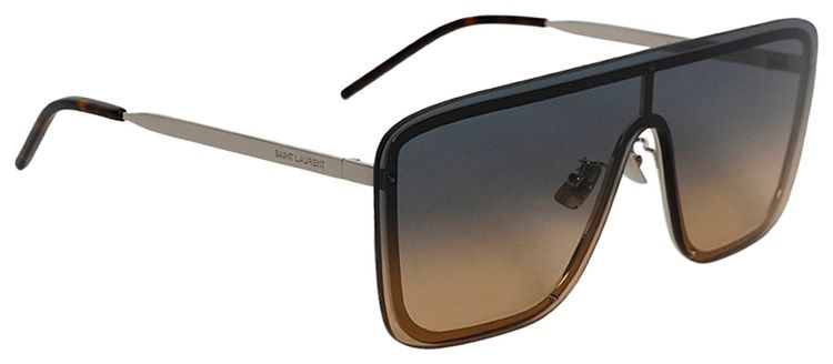 Saint Laurent Gradient Mask Sunglasses Silver
