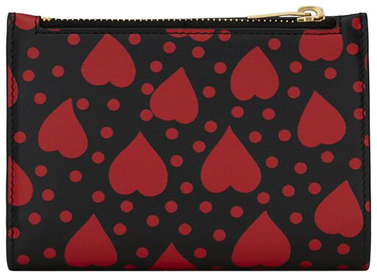 Saint Laurent Bi Fold Zip Wallet NeroRouge