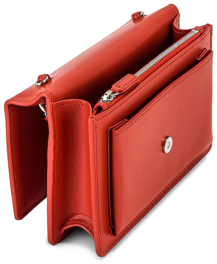 Saint Laurent Mini Sunset Chain Bag Red Orange