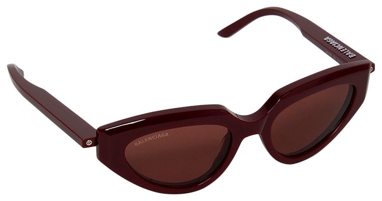 Balenciaga Inverted Cat Eye Sunglasses Burgundy