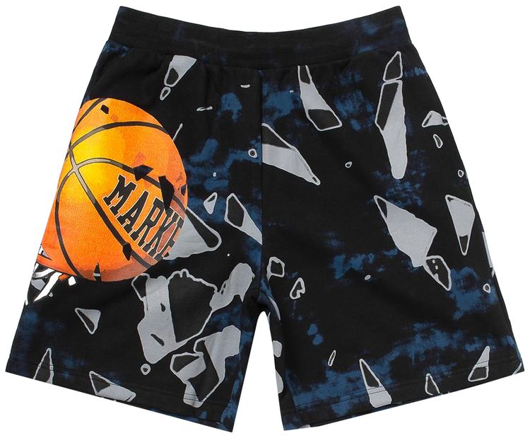 Market Shattered Backboard Sweatshorts BlackBlue Tie Dye