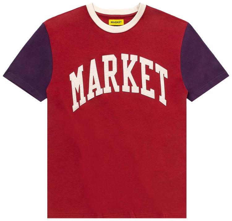 Market Colorblock Tee BurgundyNavy