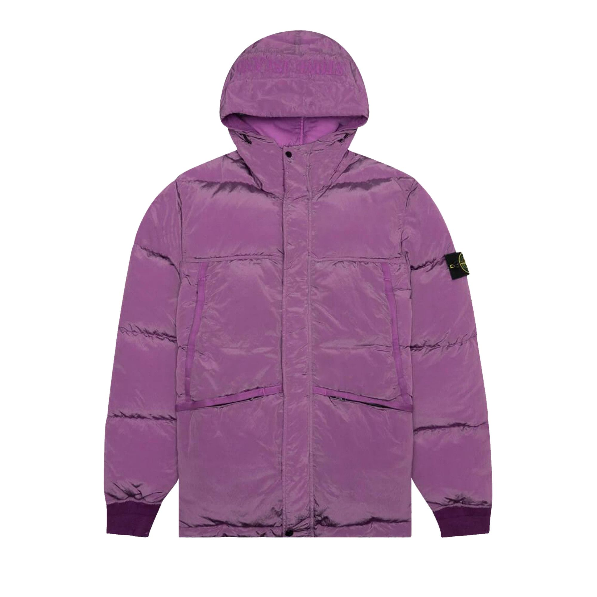 Purple stone island coat hotsell