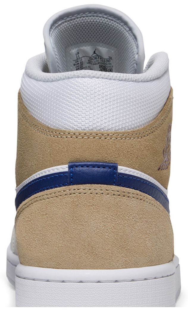 Air Jordan 1 Mid White Khaki Blue Void