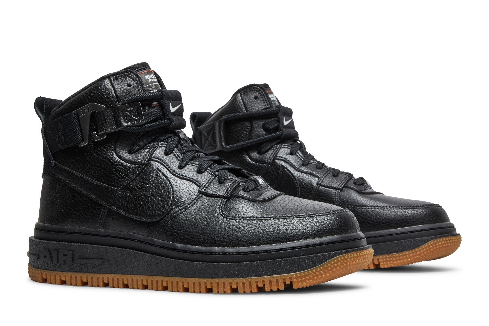 Womens air force 1 black gum cheap