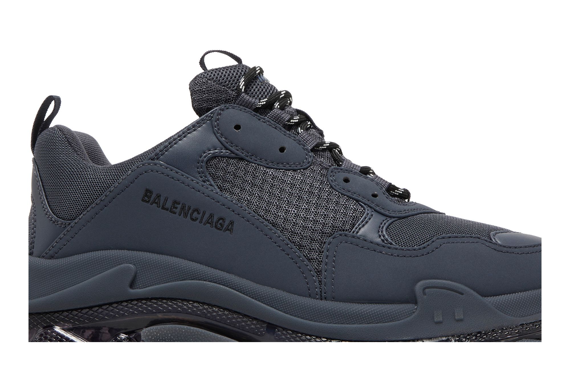 Size 10.0 Balenciaga Triple S Sneaker Clear Sole Ombre Blue