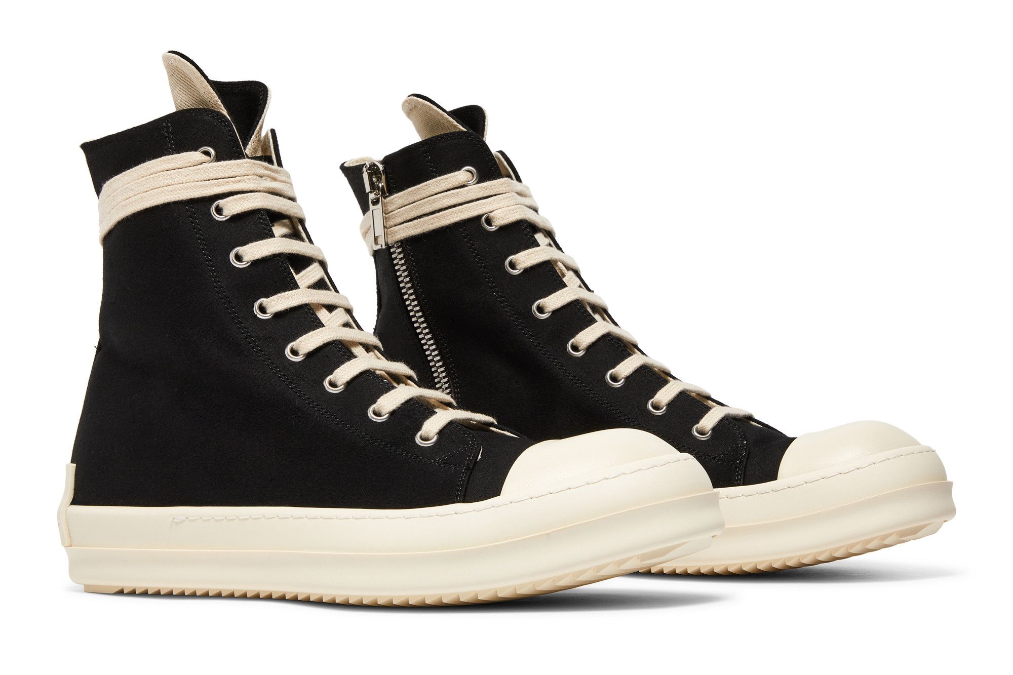 Size 8.0 Rick Owens DRKSHDW Gethsemane High 'Black Milk'