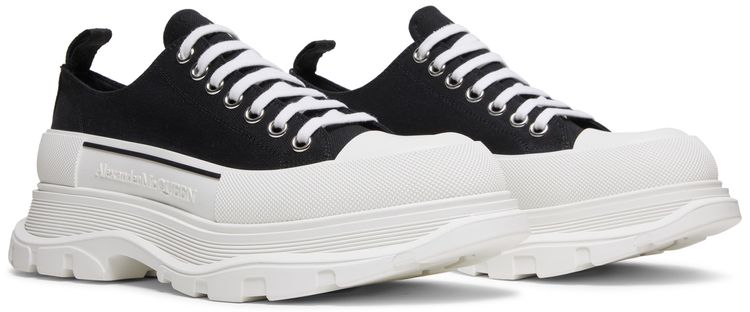Alexander McQueen Tread Slick Lace Up Black White