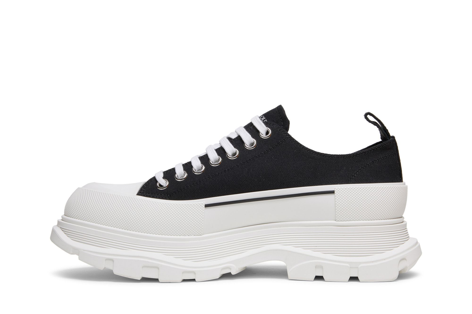 Buy Alexander McQueen Tread Slick Lace Up 'Black White
