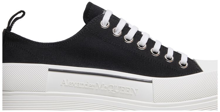 Alexander McQueen Tread Slick Lace Up Black White