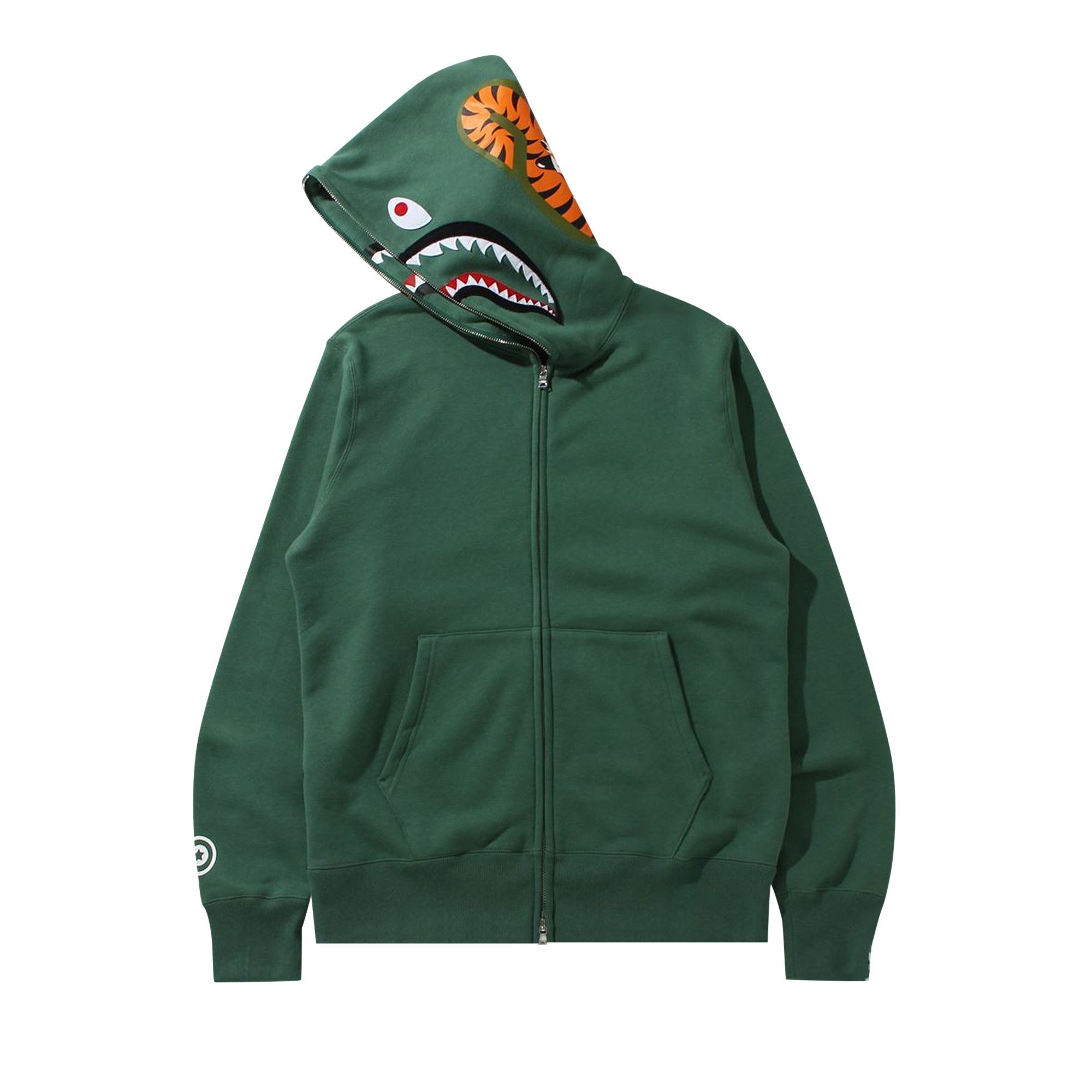 Bape patched shark full zip hoodie deals