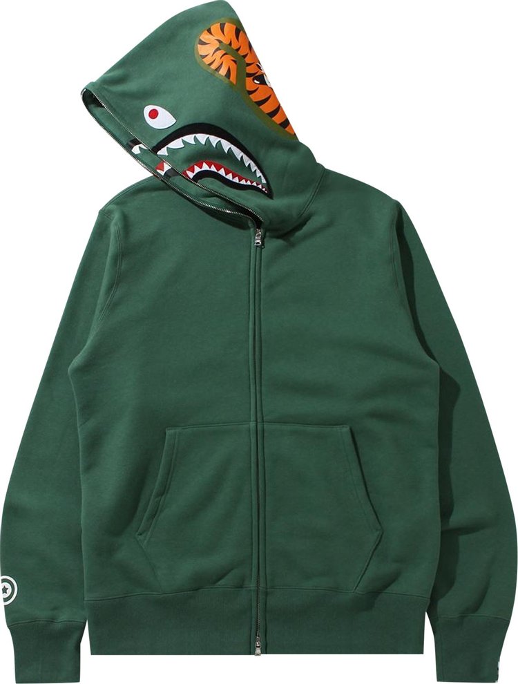 BAPE Double Side Shark Full Zip Hoodie Green