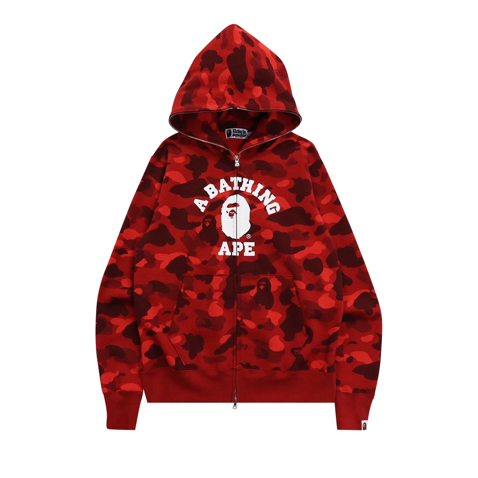 Red bape hoodie camo deals
