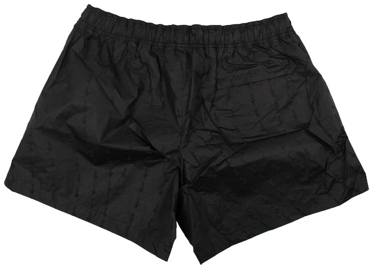 Off White Arrow Stitch Track Shorts Black