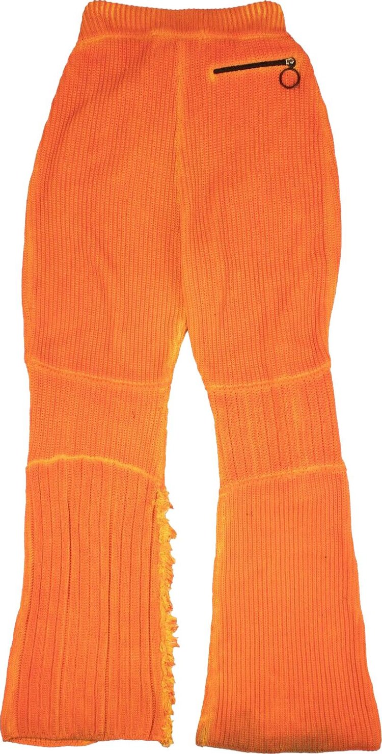 Off White Cable Knit Pants Orange