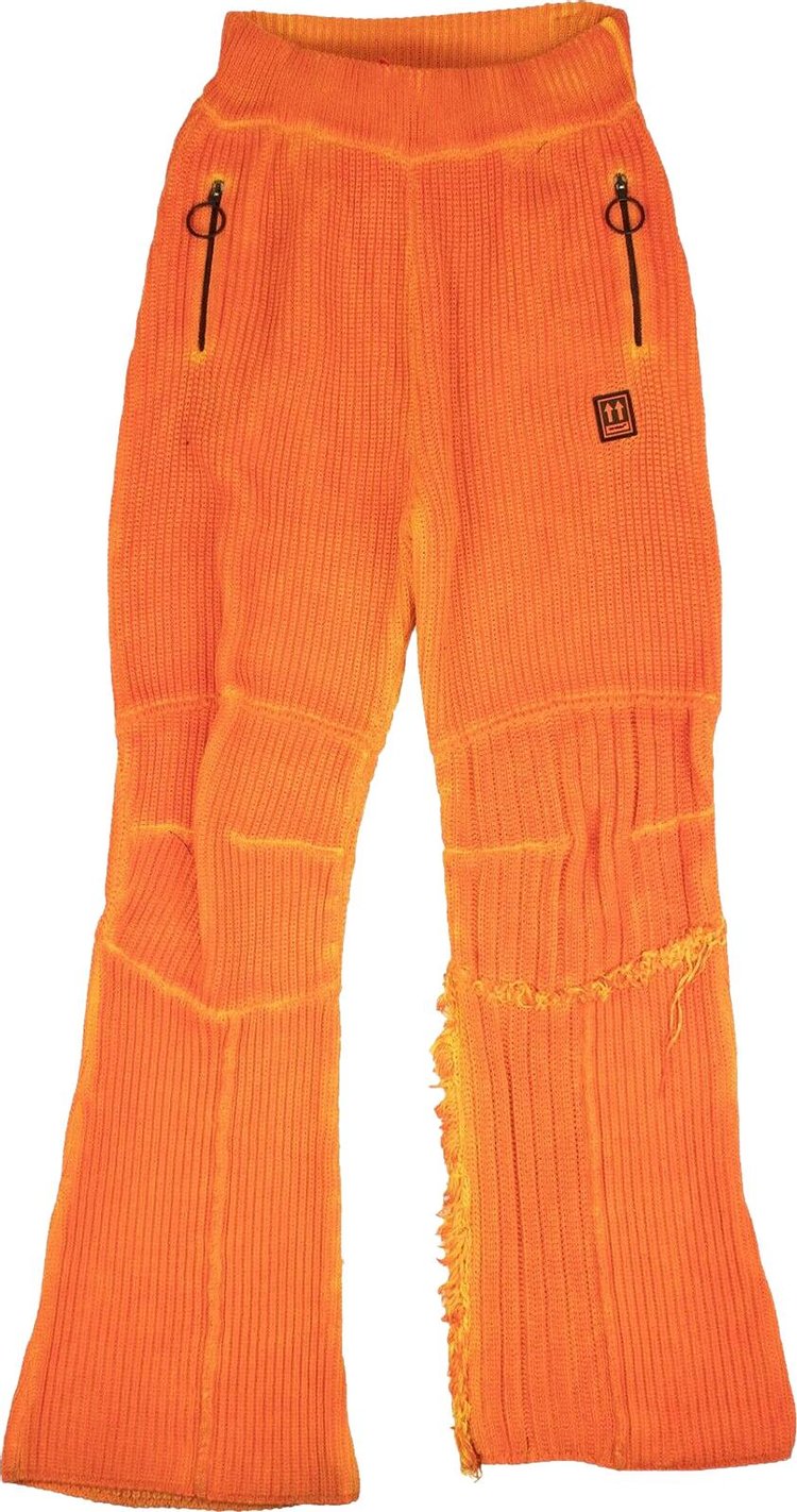 Off White Cable Knit Pants Orange