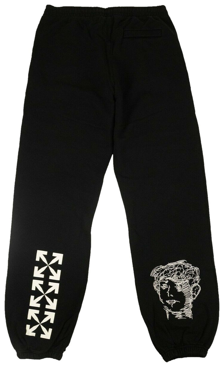 Off White Disrupted Logo Slim Sweatpants Black