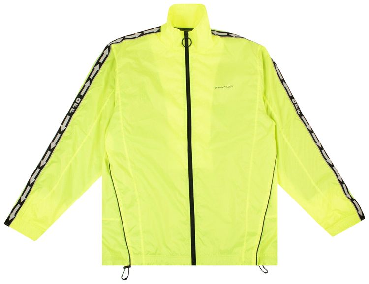 Off White Neon Taped Track Jacket Neon Yellow