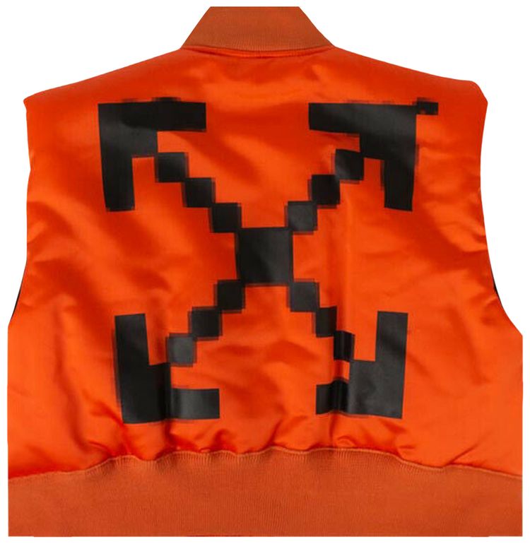 Off White Cropped Arrows Vest Orange