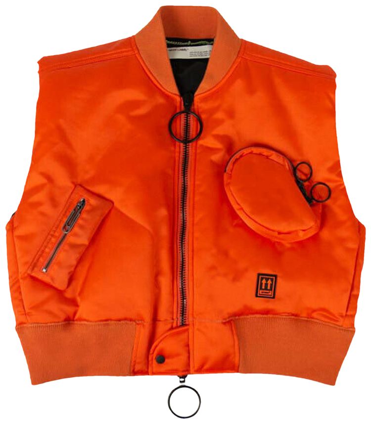 Off White Cropped Arrows Vest Orange
