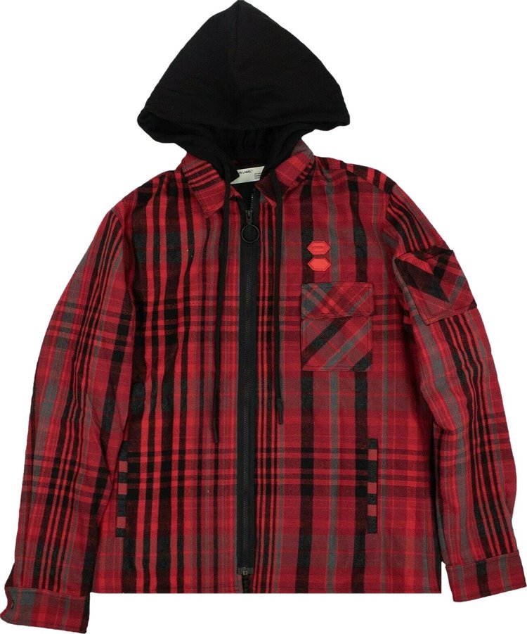 Off-White Layered Flannel Shirt 'Red'