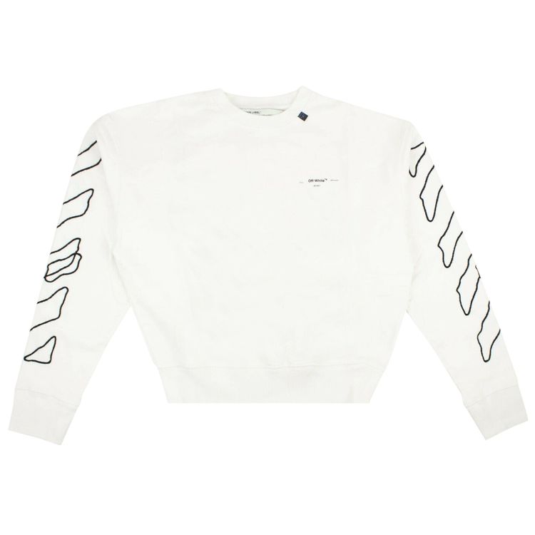 Off White Abstract Logo Sweatshirt White