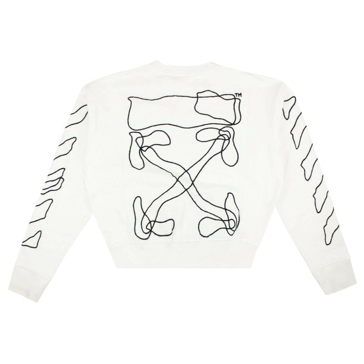 Off White Abstract Logo Sweatshirt White
