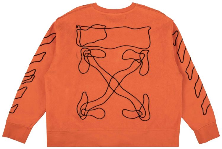 Off White Arrows Sweatshirt Orange