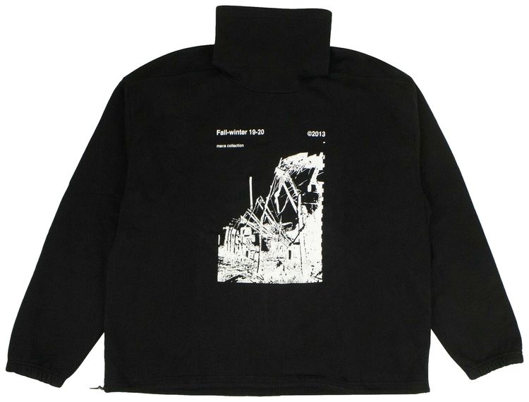 Off White Ruined Factory Sweatshirt Black