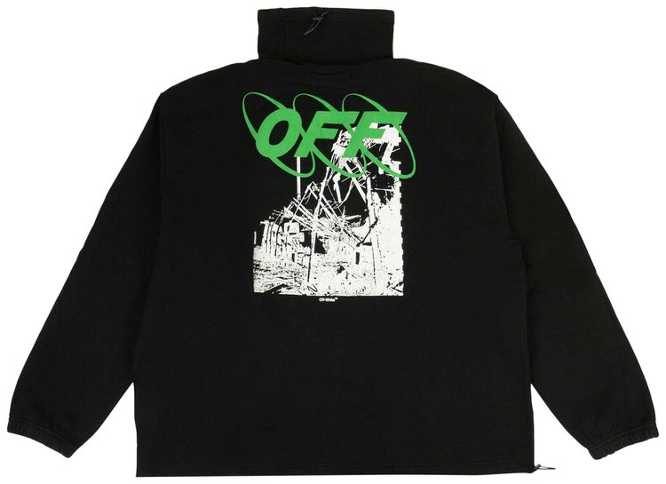 Off White Ruined Factory Sweatshirt Black