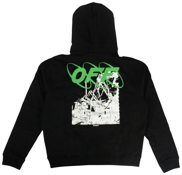 Off White Ruined Factory Sweatshirt Black