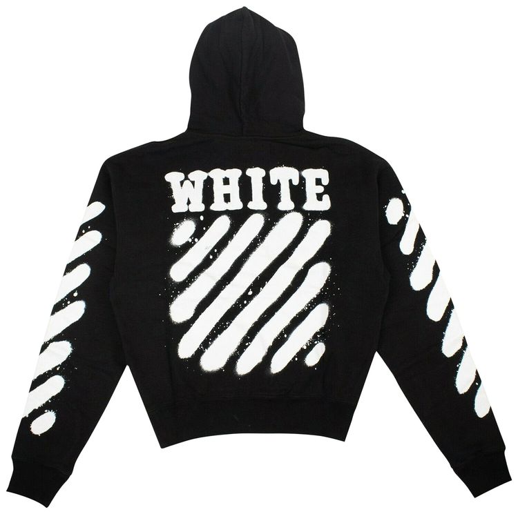 Off White Spray Paint Sweatshirt Black