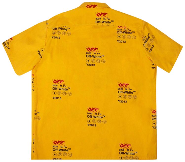 Off White Industrial Print Shirt Yellow