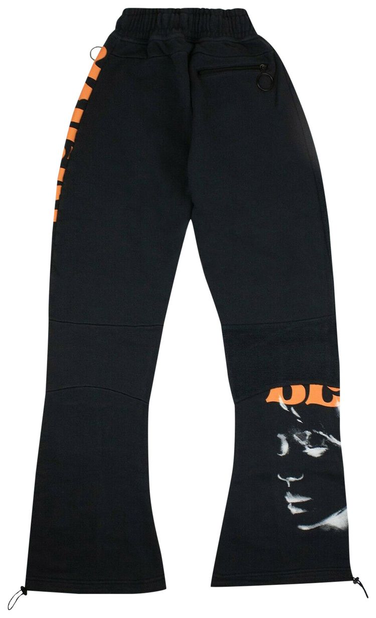 Off White Logo Wide Leg Sweatpants Black