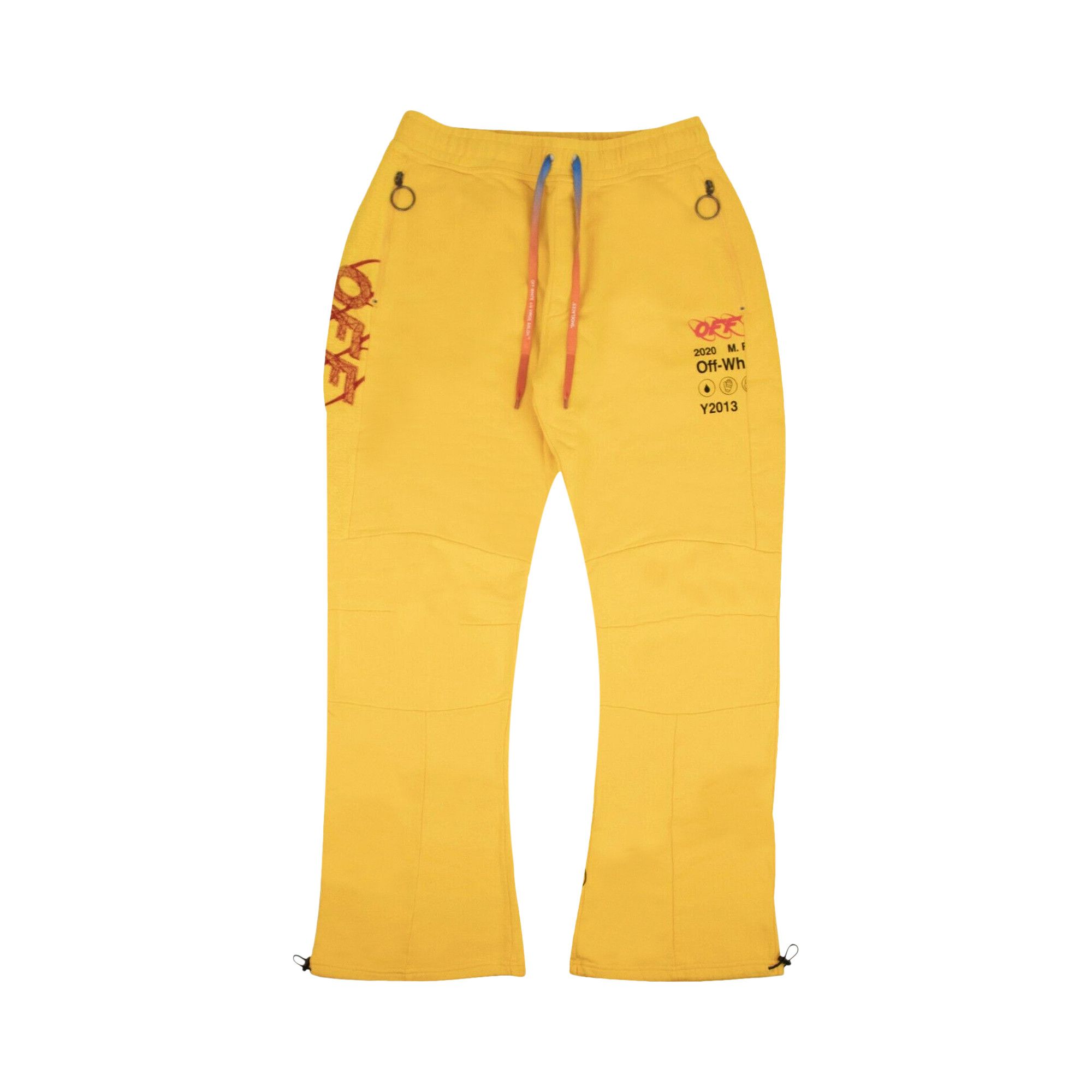 Off white yellow pants deals