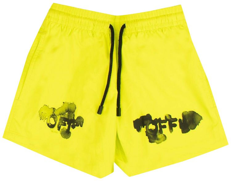 Off White Moonrise Swim Trunks Yellow