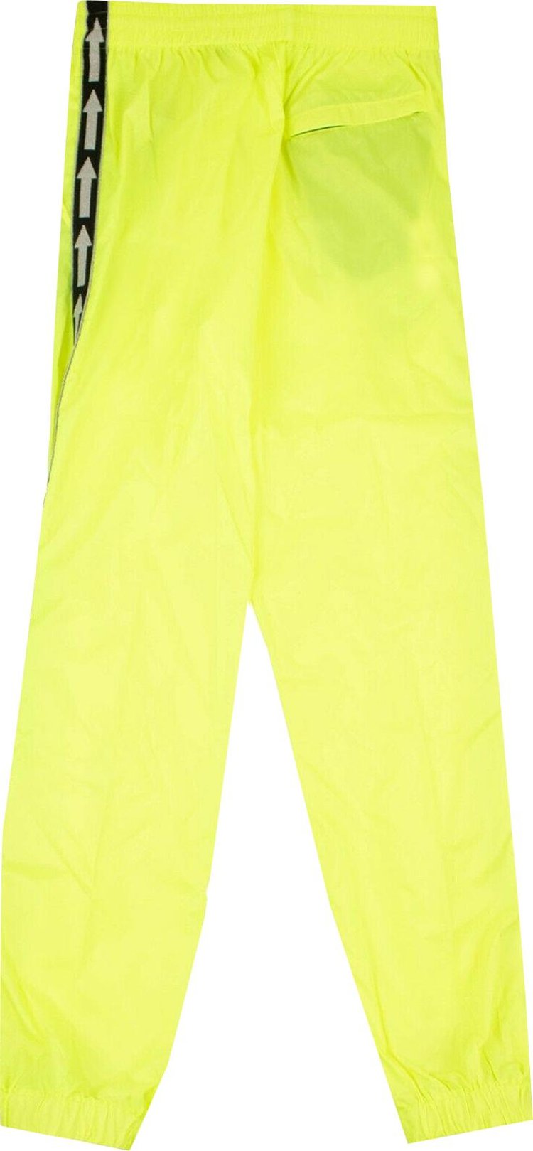 Off White Stripe Track Pants Neon Yellow