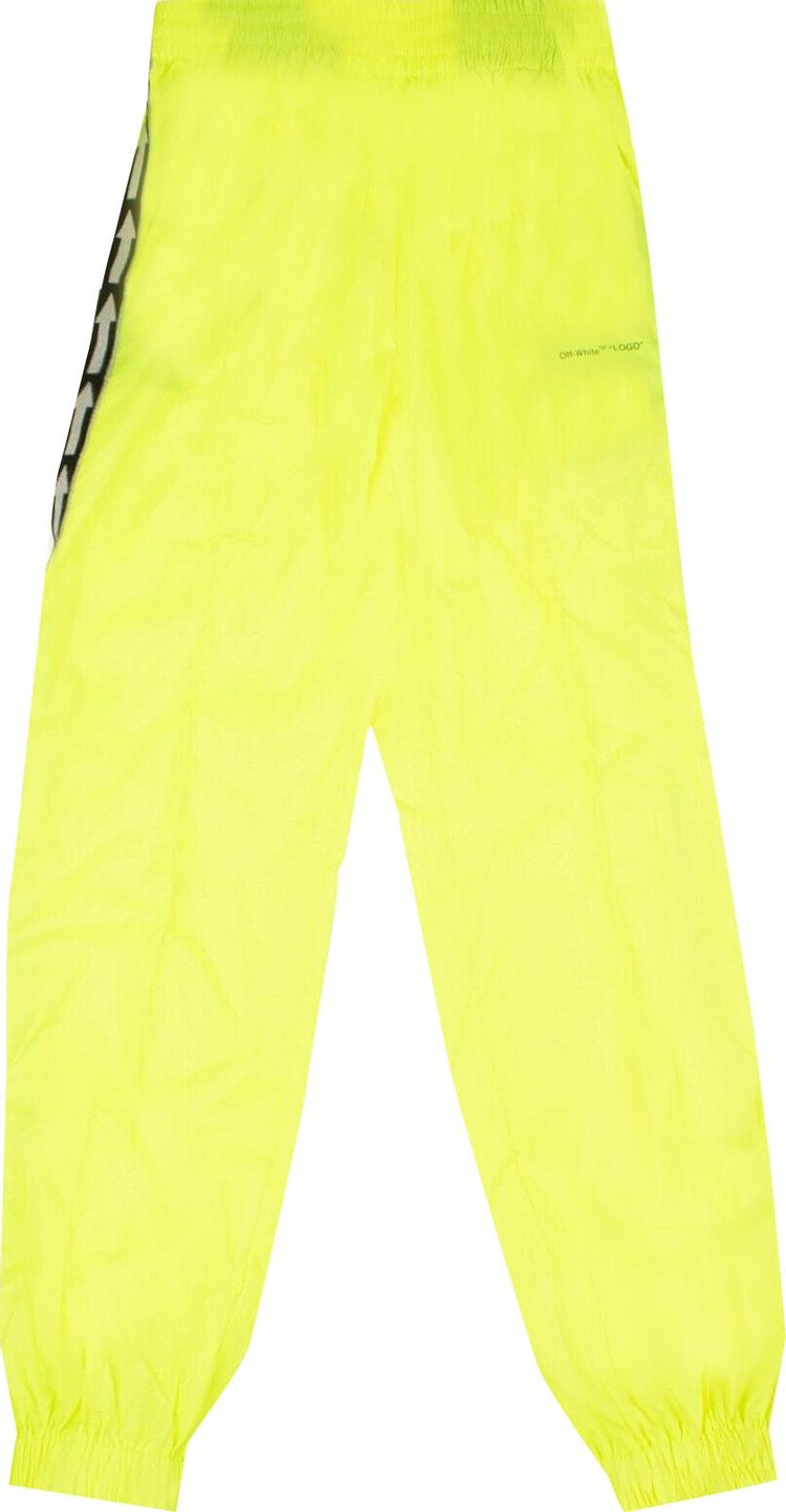 Off-White Stripe Track Pants 'Neon Yellow'
