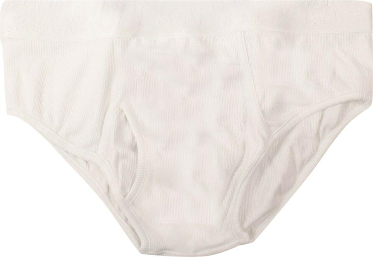 Off White Logo Waistband Boxer Briefs White