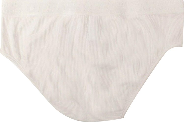 Off White Logo Waistband Boxer Briefs White