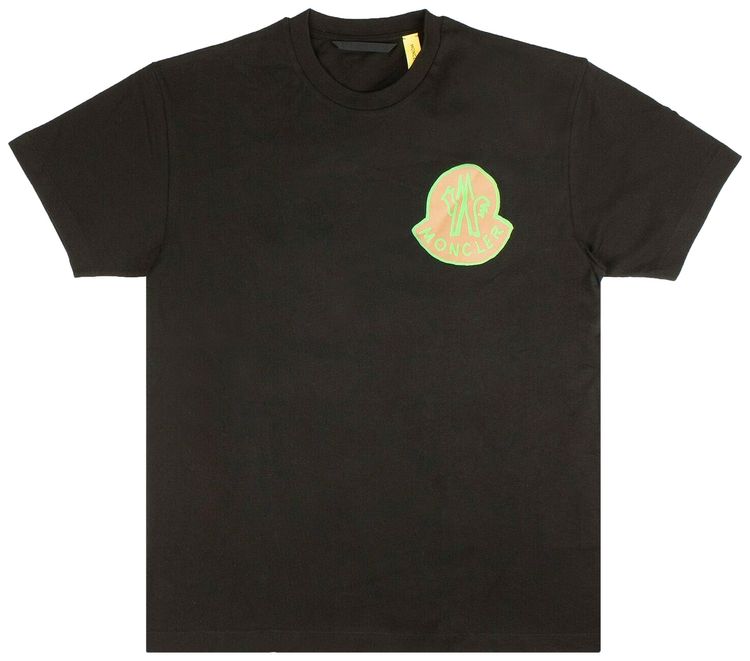 Moncler Short Sleeve Logo T Shirt Black