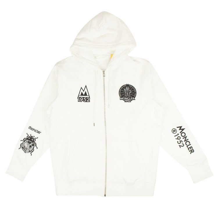 Moncler 1952 Zip Up Sweatshirt White