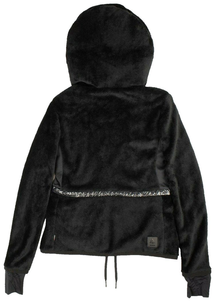 Moncler Polartec Fleece Down Hoodie Black