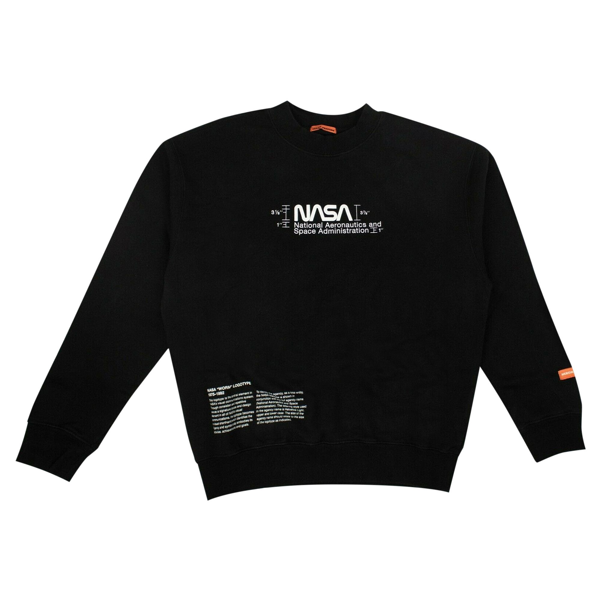Heron preston 2025 black nasa hoodie