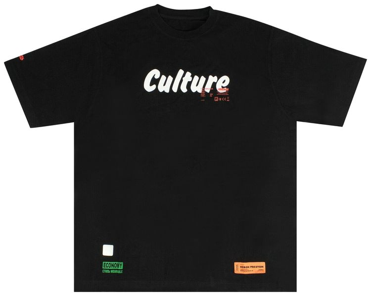 Heron Preston Culture Melted T Shirt Black